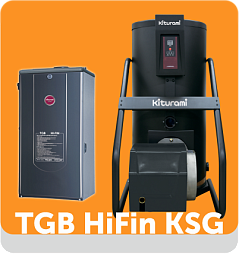 Напольные газовые котлы Kiturami TGB HiFin, 18-35 кВт, KSG, 50-464 кВт